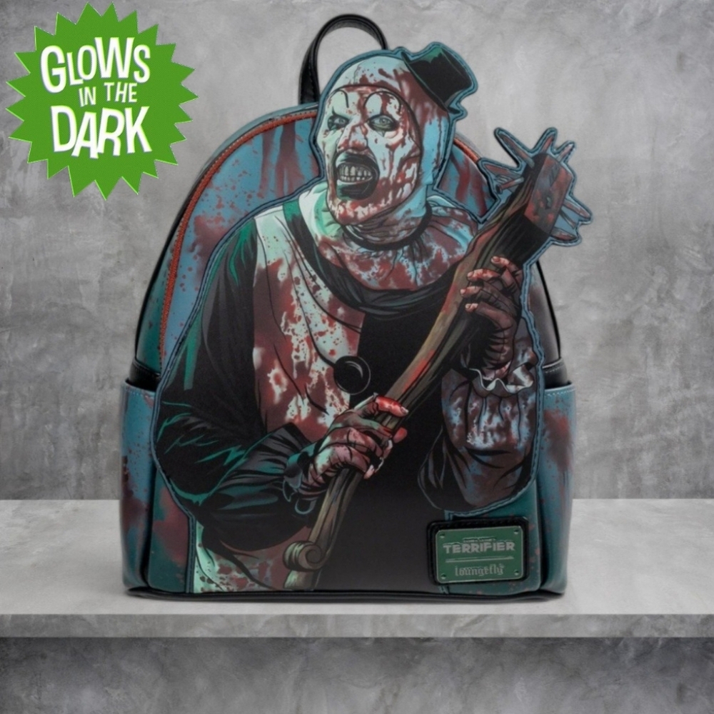 Terrifier Art the Clown Blood Splatter GITD Backpack 🩸